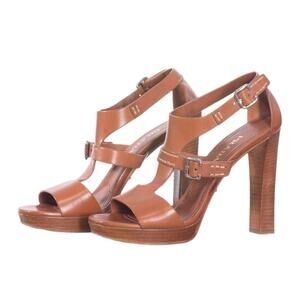 Prada Double Buckle T-Strap Sandals